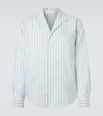 Franco pinstripe silk and cotton shirt | Umit Benan