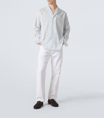 Franco pinstripe silk and cotton shirt | Umit Benan