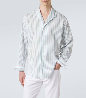 Franco pinstripe silk and cotton shirt | Umit Benan