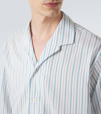 Franco pinstripe silk and cotton shirt | Umit Benan