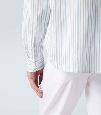 Franco pinstripe silk and cotton shirt | Umit Benan