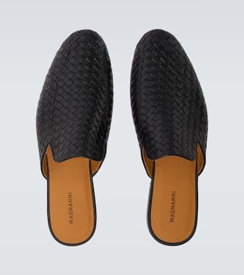 Woven leather mules | Magnanni