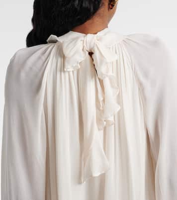 Dina荷叶边雪纺迷你连衣裙 | Poupette St Barth