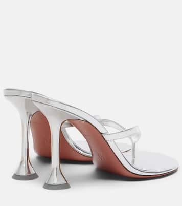 Sandalen Juliette aus Metallic-Leder | Amina Muaddi