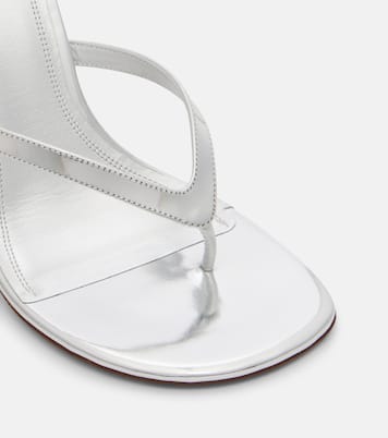 Sandalen Juliette aus Metallic-Leder | Amina Muaddi