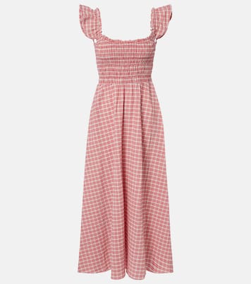 Eudora checked cotton midi dress | Faithfull
