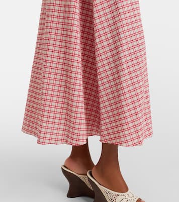 Eudora checked cotton midi dress | Faithfull