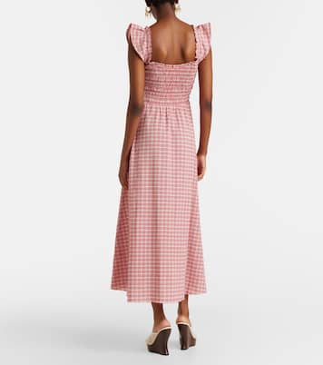 Eudora checked cotton midi dress | Faithfull