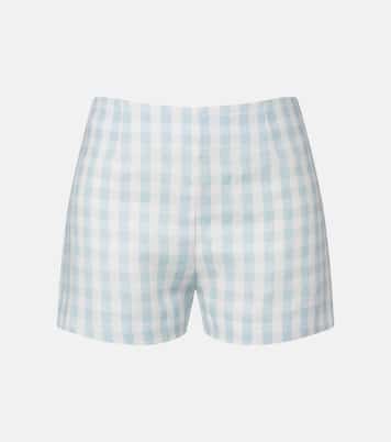 Shorts Lila in lino a quadretti | Faithfull