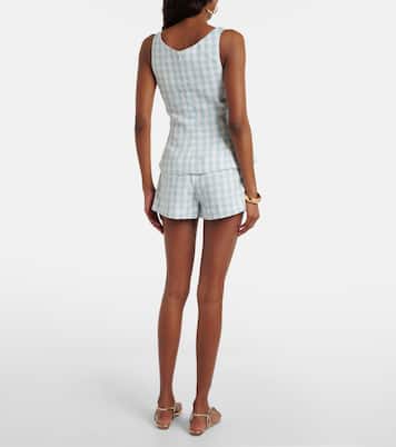 Shorts Lila in lino a quadretti | Faithfull