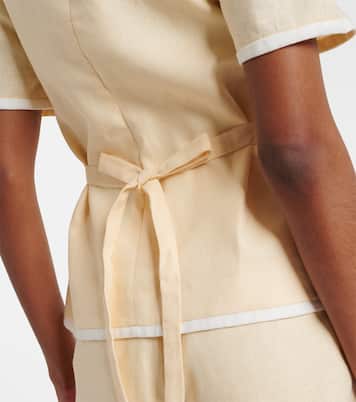 Top Madeleine de lino con cinturón | Faithfull