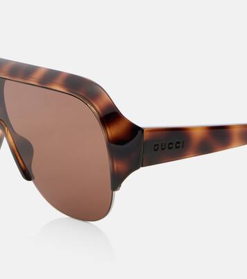 Lettering shield sunglasses | Gucci