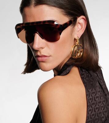Lettering shield sunglasses | Gucci