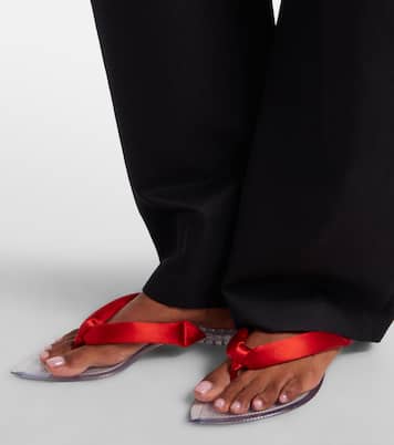 Invisible satin thong sandals | Alaïa