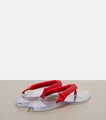Invisible satin thong sandals | Alaïa