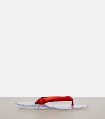 Invisible satin thong sandals | Alaïa