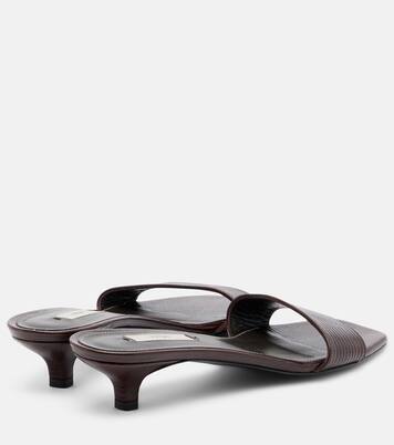 Embossed leather mules | Toteme