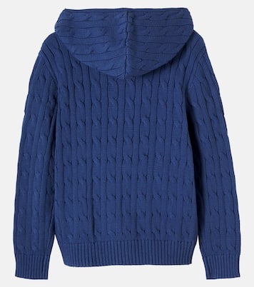 Cable-knit cotton zip-up hoodie | Polo Ralph Lauren Kids