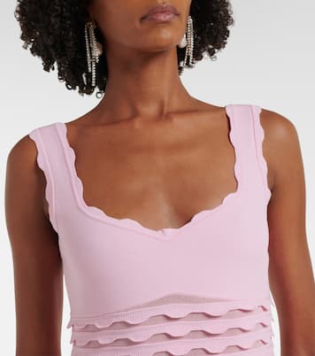 Brionne fringed knitted midi dress | Simkhai