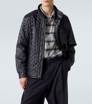 Quilted jacket in blue - Moncler | Mytheresa