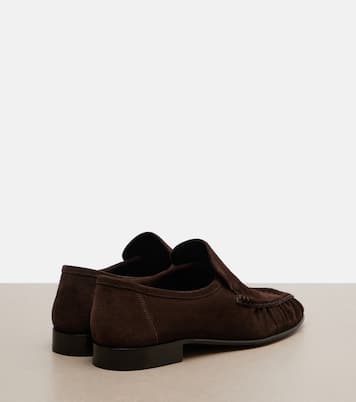 Soft ruched suede loafers | The Row