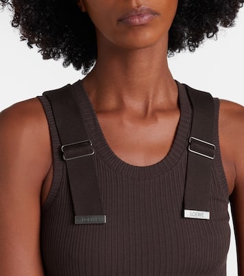 Ribbed-knit cotton-blend midi dress | Loewe