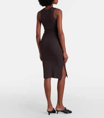 Ribbed-knit cotton-blend midi dress | Loewe