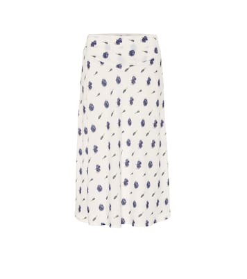 Bedruckter Midirock Senga | Baum und Pferdgarten