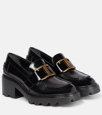 Leather platform loafers | Tod's