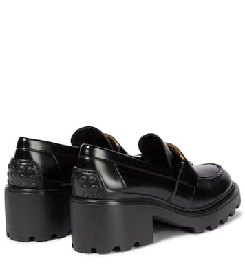 Leather platform loafers | Tod's