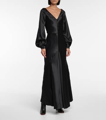 Robe midi en satin de soie | Gabriela Hearst
