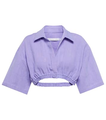Cropped-Top aus Leinen | Christopher Esber