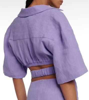 Cropped-Top aus Leinen | Christopher Esber