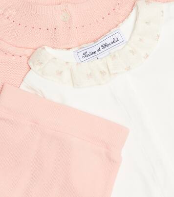 Baby set of onesie, cardigan and pants | Tartine et Chocolat