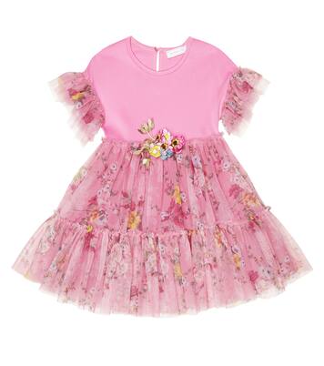 Floral tulle dress | Monnalisa