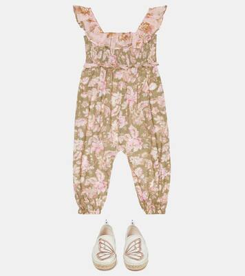 Jeannie floral cotton jumpsuit | Zimmermann Kids