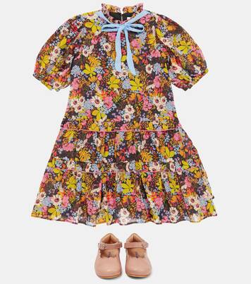 Robe en coton et soie à fleurs | Paade Mode