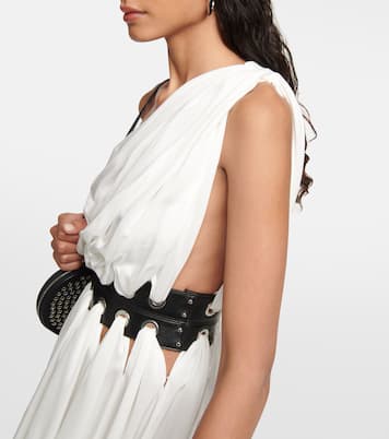 Minikleid mit Leder | Alaïa