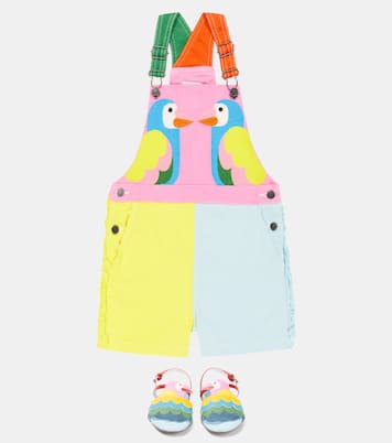 Colorblocked denim overalls | Stella McCartney Kids