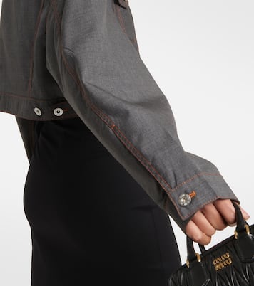 Giacca cropped in lana vergine | Miu Miu