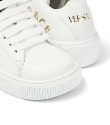 Seashell Baroque leather low-top sneakers | Versace Kids