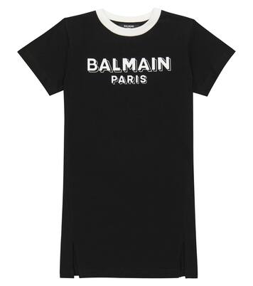 Logo cotton T-shirt dress | Balmain Kids