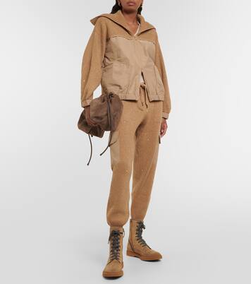 Pantalon de survêtement en laine et cachemire mélangés | Brunello Cucinelli