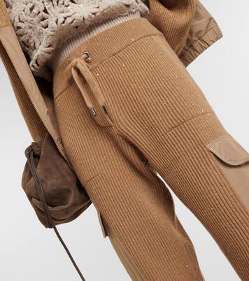 Pantalon de survêtement en laine et cachemire mélangés | Brunello Cucinelli