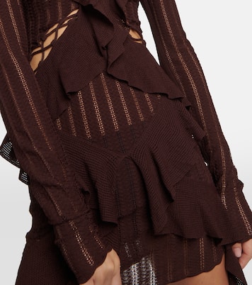 Ruffled pointelle minidress | Dion Lee