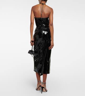 Midikleid Corset aus Lackleder | David Koma