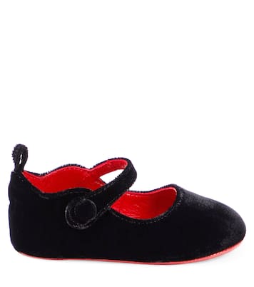 Baby Love Chick velvet flats | Christian Louboutin Kids