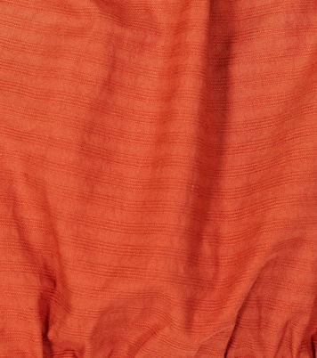 Tomato gathered cotton crop top | Bobo Choses