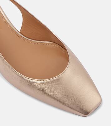 Escarpins Very Bow 35 en cuir métallisé | Aquazzura