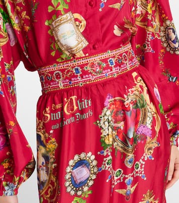 Jupe longue imprimée en soie | Camilla